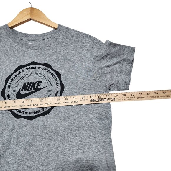 Nike‎ Gray Logo Tee Shirt Mens Size S Short Sleeve Made In Nicaragua - Picture 5 of 7